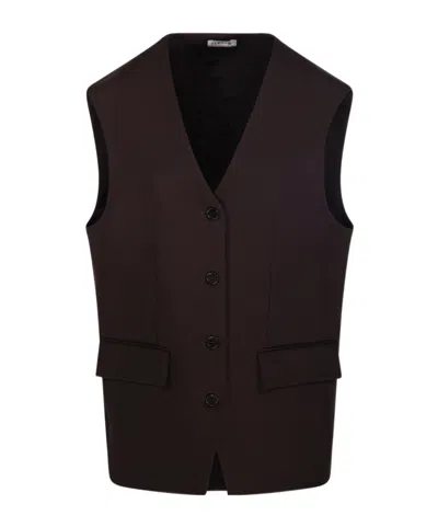 P.a.r.o.s.h Button Vest In Animal Print