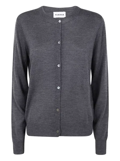 P.a.r.o.s.h Buttoned Cardigan In Gray