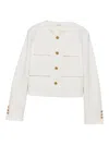 P.a.r.o.s.h Buttoned Flap-pockets Jacket In White
