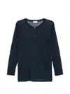 P.a.r.o.s.h Buttoned Long-sleeved Top In Blue