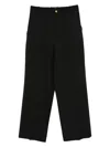 P.a.r.o.s.h Buttoned Pocket-embellished Trousers In Black
