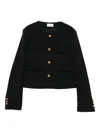 P.a.r.o.s.h Liliuxy Button-fastening Cropped Jacket In Black
