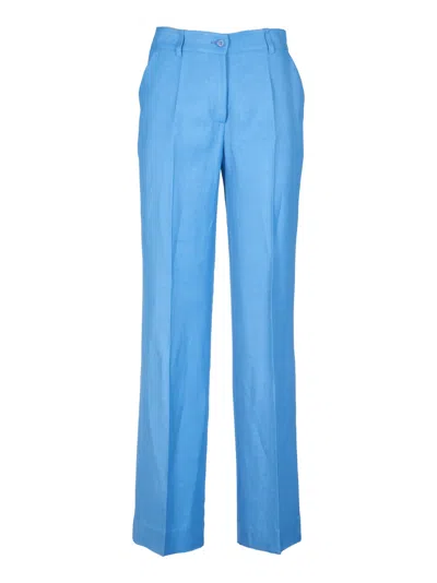 P.a.r.o.s.h Buttoned Trousers In Sky Blue