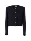 P.a.r.o.s.h Button-embellishment Jacket In Black