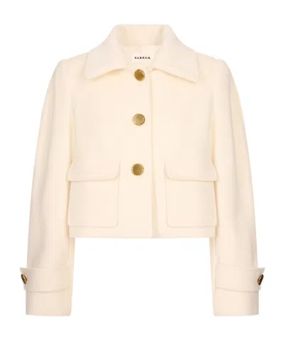 P.a.r.o.s.h Button-front Long-sleeve Casual Jacket In Nude