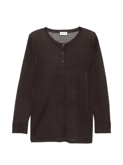 P.a.r.o.s.h Buttons T-shirt In Brown