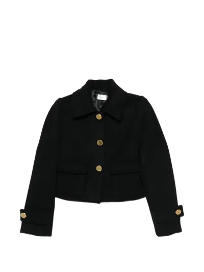 P.a.r.o.s.h Button-up Cropped Jacket In Black