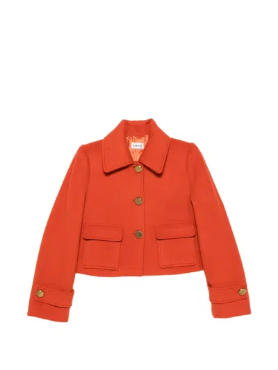 P.a.r.o.s.h Button-up Cropped Jacket In Orange