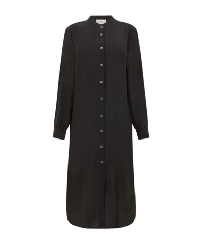 P.a.r.o.s.h Button-up Midi Dress In Black