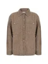 BUTTON-UP PATCH-POCKET SWEATER