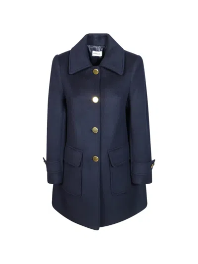 P.a.r.o.s.h Button-up Wool Coat In Blue