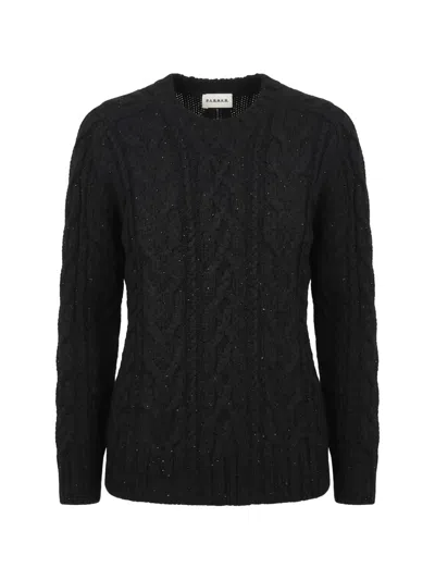 P.a.r.o.s.h Cable-knit Sequin-embellished Sweater In Black