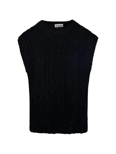 P.a.r.o.s.h Cable-knit Sequin-embellished Vest In Multi