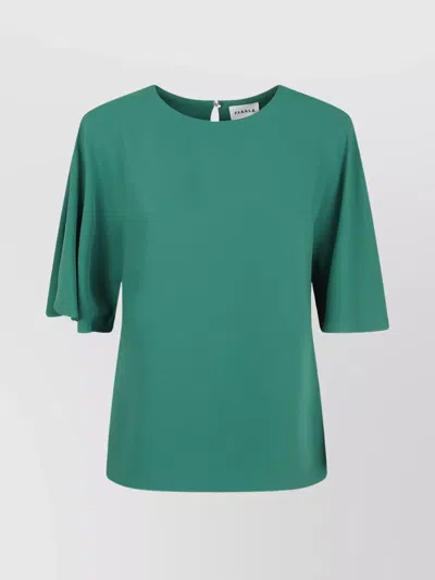 P.a.r.o.s.h Cady Blouse With Short Sleeves And Round Neck