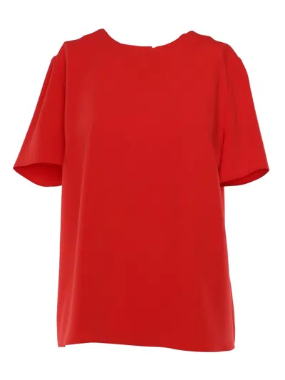 P.a.r.o.s.h . Cady Crewneck Blouse In Red