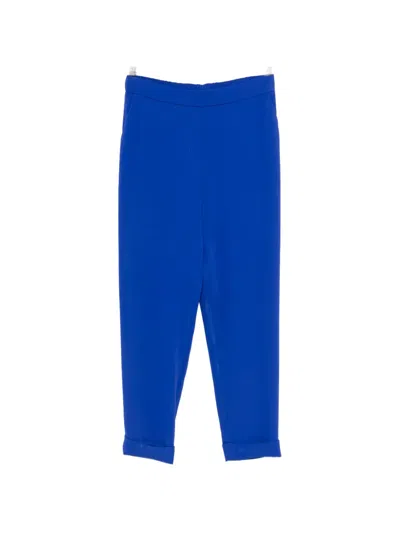 P.a.r.o.s.h Cady Cuffed Trousers In Blue
