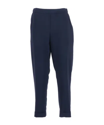 P.a.r.o.s.h Cady Cuffed Trousers In Blue