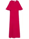 P.a.r.o.s.h Knee Length Dress Flutter Sleeves In Pink