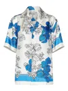 P.a.r.o.s.h Parosh Flower Print Silk Bowling Shirt