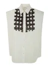 P.a.r.o.s.h Sequin-embellished Sleeveless Shirt In Brown
