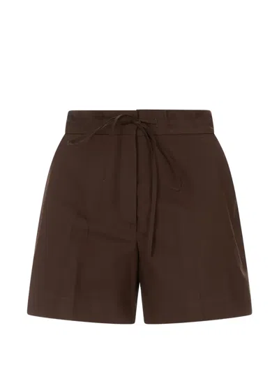 P.a.r.o.s.h Cannes Drawstring-waist Shorts In Brown