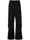 P.a.r.o.s.h Cargo Trousers Dart Detailing Drawstring Hem In Black