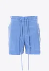 P.a.r.o.s.h Tailored Shorts Featuring Practical Side Pockets In Blue