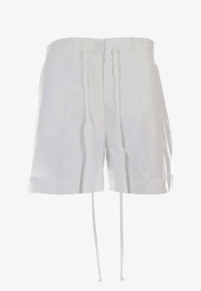 P.a.r.o.s.h Canyox Drawstring Mini Shorts In White