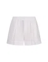 P.A.R.O.S.H CANYOX SHORTS IN WHITE COTTON