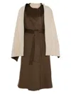 P.a.r.o.s.h Cape-detail Belted Coat In Brown