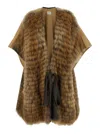 P.a.r.o.s.h Cape Fur In Multi