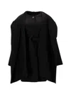 P.a.r.o.s.h Belted Hooded Cape In Black