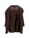 P.a.r.o.s.h Belted Coat In Brown