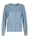 P.a.r.o.s.h Sequin-embellished Cardigan In Blue