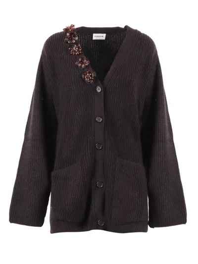 P.a.r.o.s.h . Cardigan C/ricamo In Red