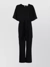 P.a.r.o.s.h Cargo Jumpsuit With Wide-leg And Belt