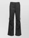 P.a.r.o.s.h Cargo Trousers Belt Loops Flap Pockets In Gray