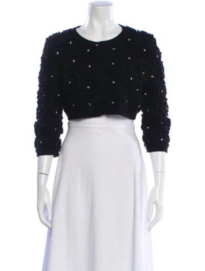 Pre-owned P.a.r.o.s.h Cashmere Crew Neck Sweater In Black