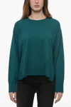 P.a.r.o.s.h Cashmere Wam Sweater With Asymmetric Hem In Green
