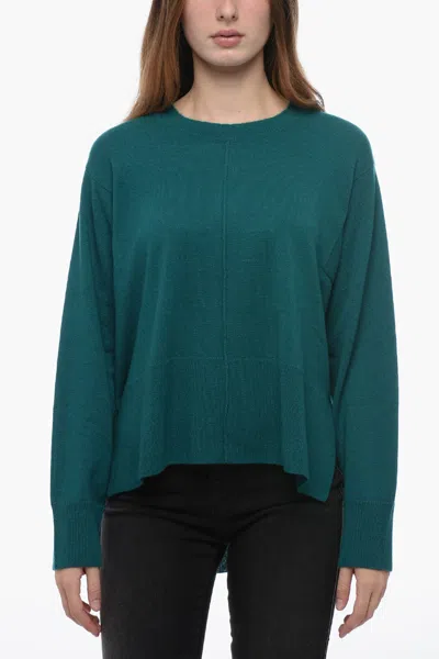 P.a.r.o.s.h Cashmere Wam Sweater With Asymmetric Hem In Green