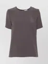 P.a.r.o.s.h Casual Crepe Texture Top With Keyhole Detail