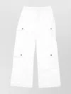 P.a.r.o.s.h Celebrity Cotton Trousers With Multiple Pockets In White