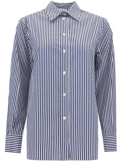 P.a.r.o.s.h Long-sleeved Striped Shirt In Blue