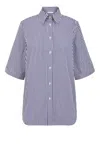P.a.r.o.s.h . Cerbiatto Short Sleeves Shirt In Fantasia Blue