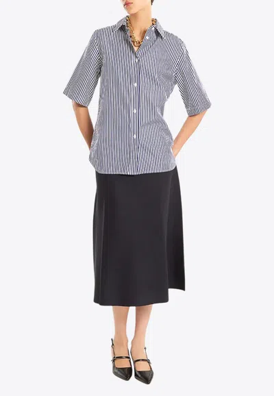 P.a.r.o.s.h Cerbiatto Striped Shirt In Blue