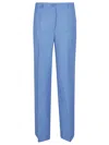 P.a.r.o.s.h Parosh Tailored Blue Trousers With Classic Waistband In Blue
