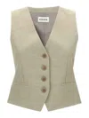 P.a.r.o.s.h Raisa Gilet Beige In Neutral