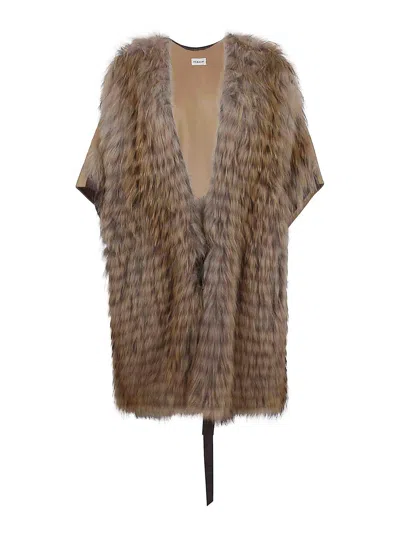 P.a.r.o.s.h Gilet C/pelliccia - Double In Sand