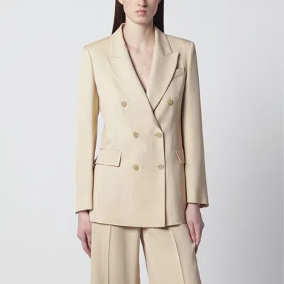 P.a.r.o.s.h . Double-breasted Corduroy Tailored Blazer In Neutral