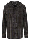 P.a.r.o.s.h Parosh Check Pattern Shirt With Rhinestone Embellishments In Black